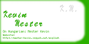 kevin mester business card
